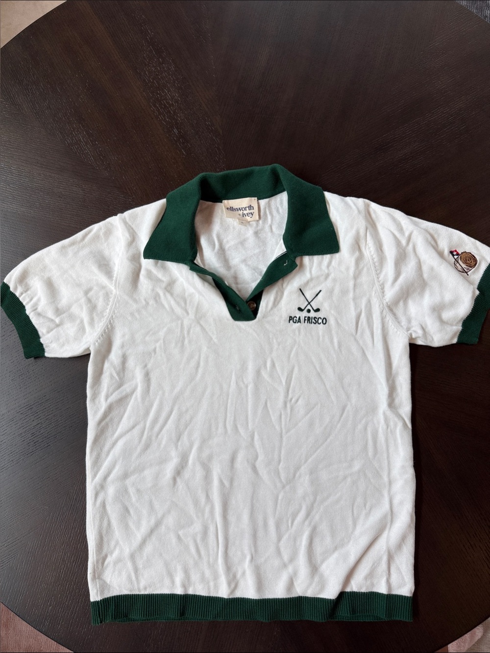PGA Frisco Short-Sleeve Polo with Green Trim Ellsworth and Ivey size small
